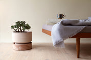 Hoff Raw Pot & Saucer Ø30cm | Rose Clay with Saucer | Bergs Potter