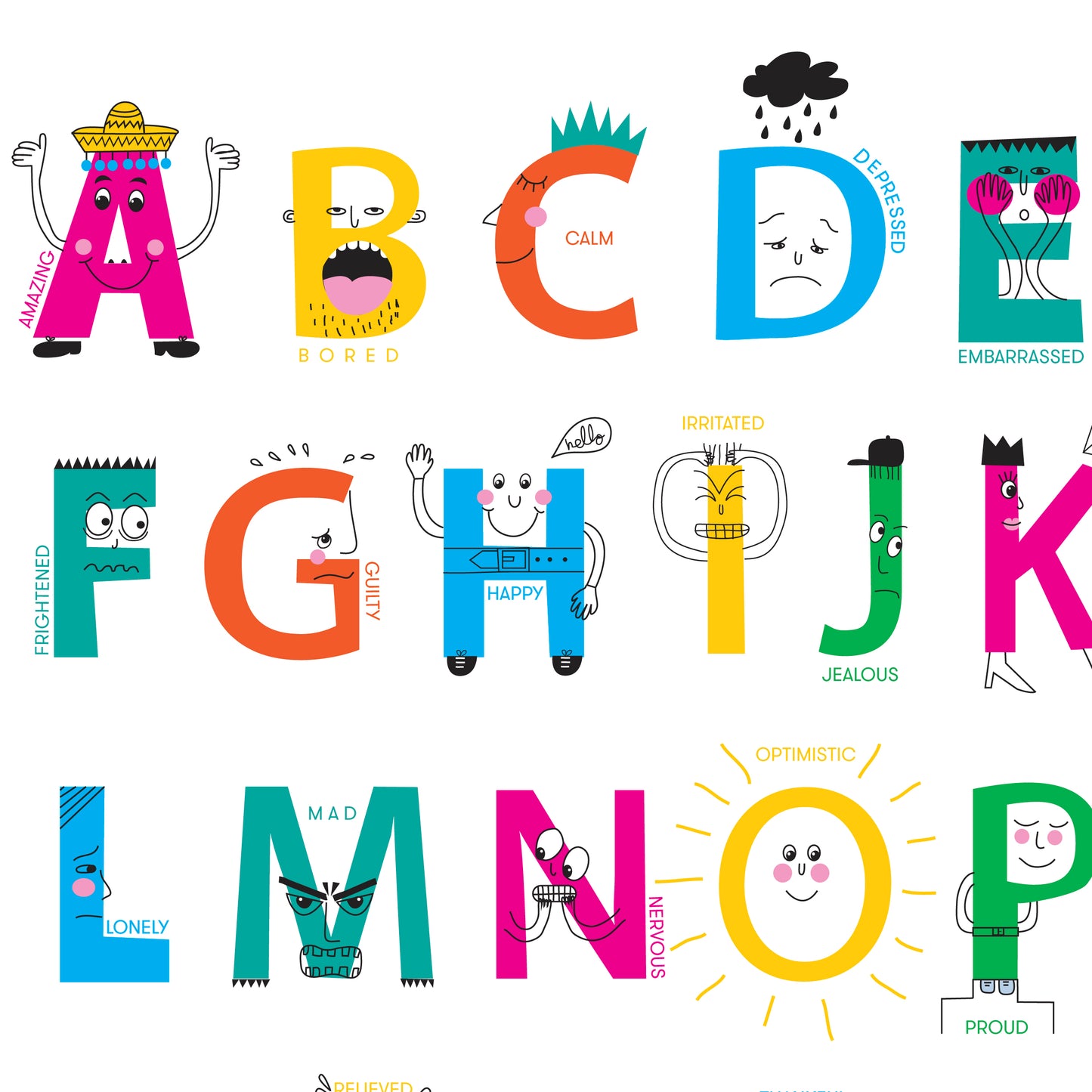 Alphabet Of Emotions Print