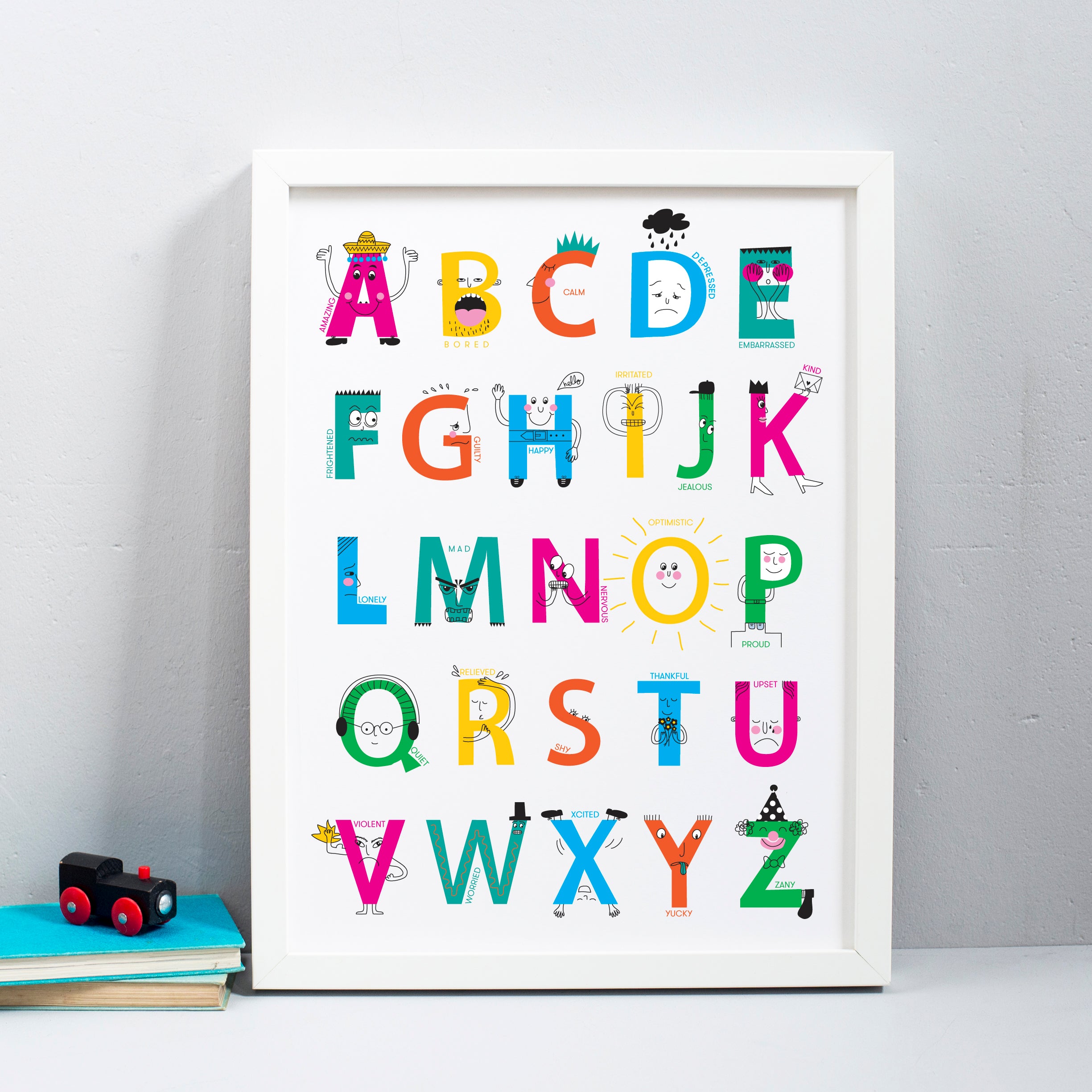 14 Alphabet Of Emotions Print