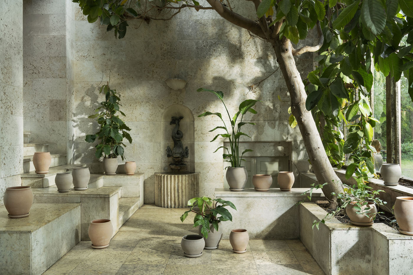 Delphi Rosa Terracotta Pot & Saucer Set