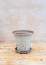 Fleur Grey Pot and Saucer Set