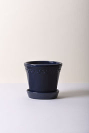 Københavner Plant Pot | Glazed in Sapphire Blue