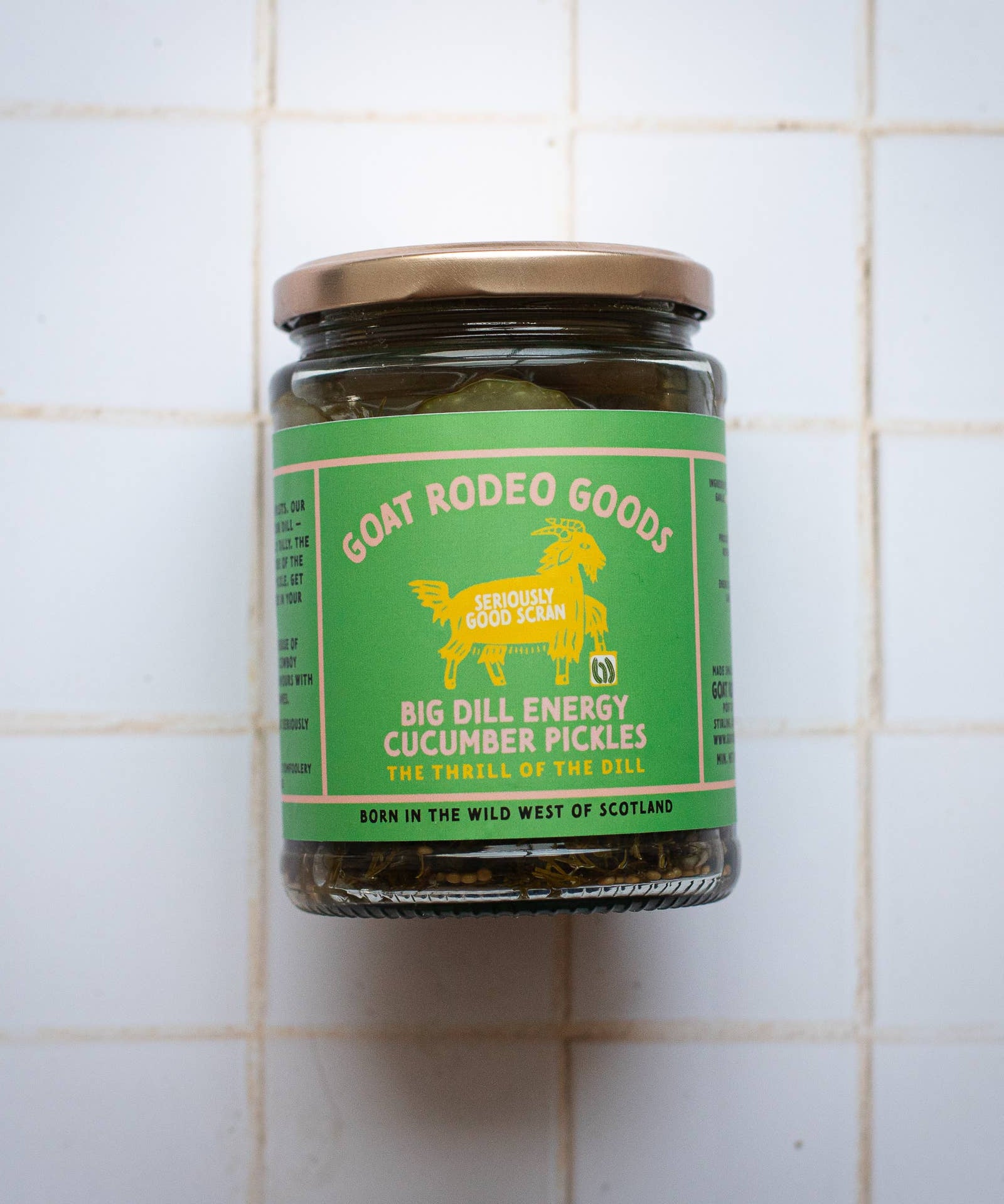 Goat Rodeo Goods Big Dill Energy American style sour dill pickles, jar