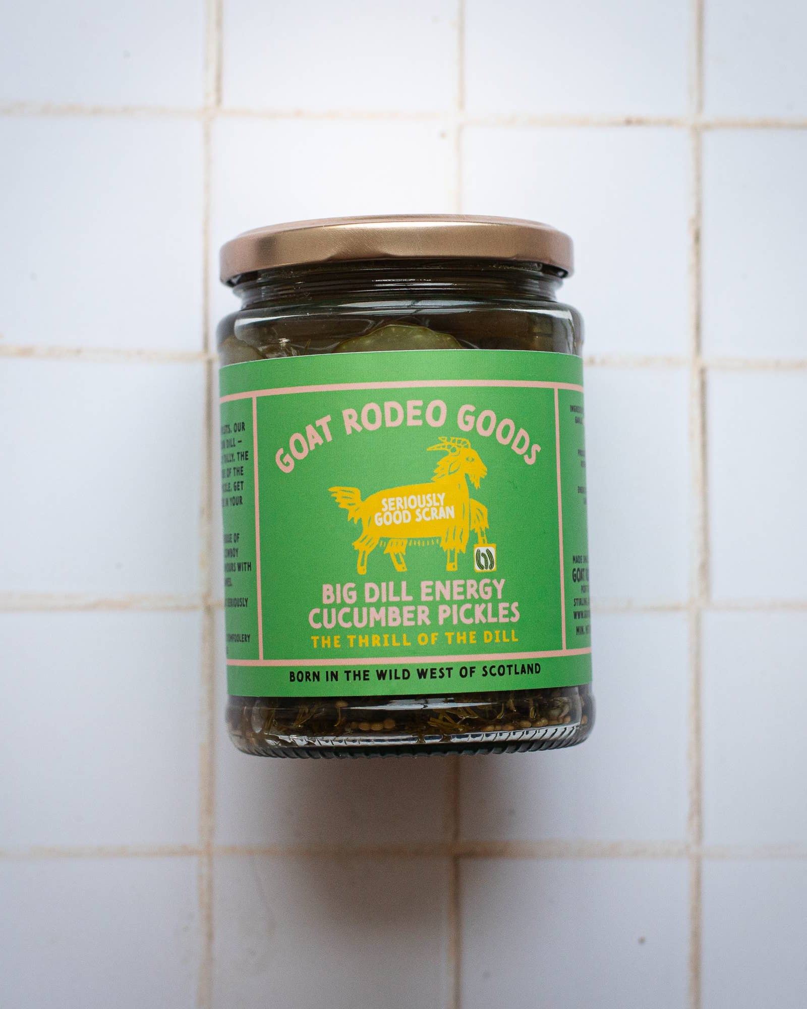 Goat Rodeo Goods Big Dill Energy American style sour dill pickles, jar