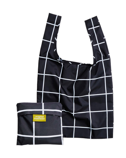 Black Grid Reusable Eco Friendly Shopping Bag