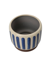 Inside of blue stripe pot