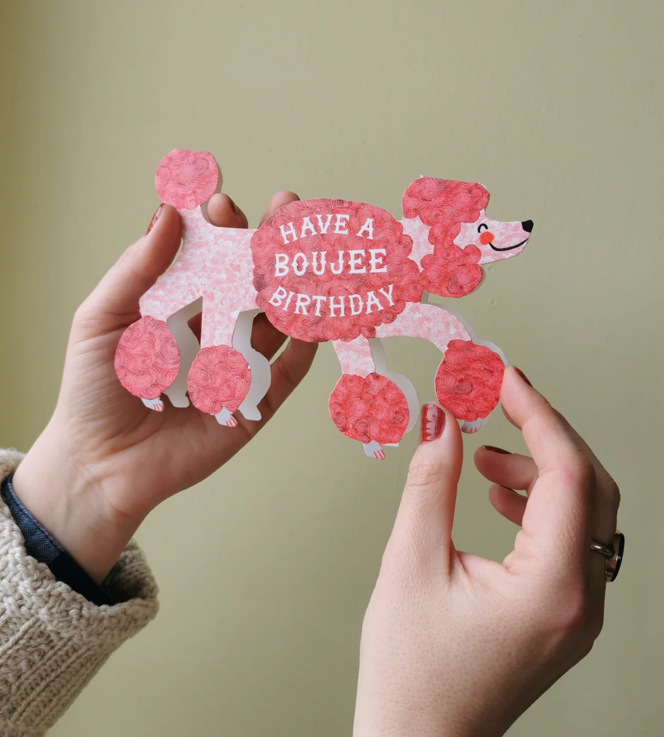 Boujee Birthday Poodle Card
