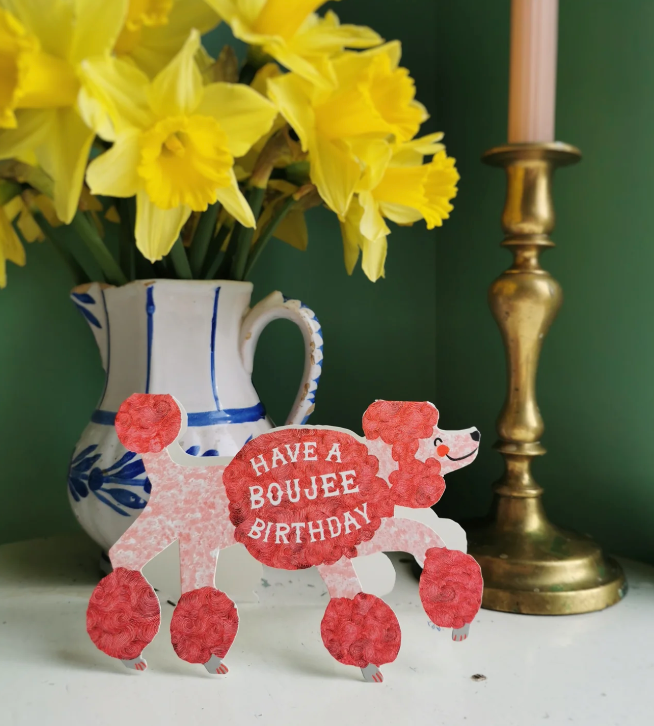 Boujee Birthday Poodle Card