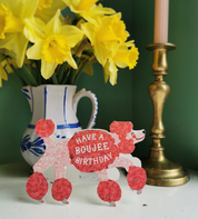 Boujee Birthday Poodle Card
