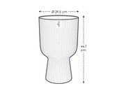 Vibes Coupe Fold Plant Pot | White / Deep Blue | Ø14cm, Ø30cm