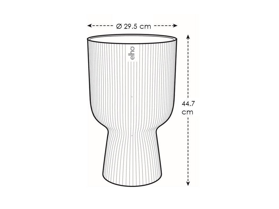 Vibes Coupe Fold Plant Pot | White / Deep Blue | Ø14cm, Ø30cm