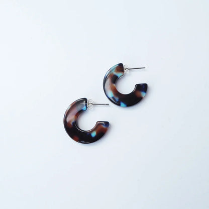 Coral Mini Hoop Earrings