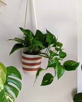 Stripe Plant Hanger | Hanging Basket | Recycled Cotton | Eco