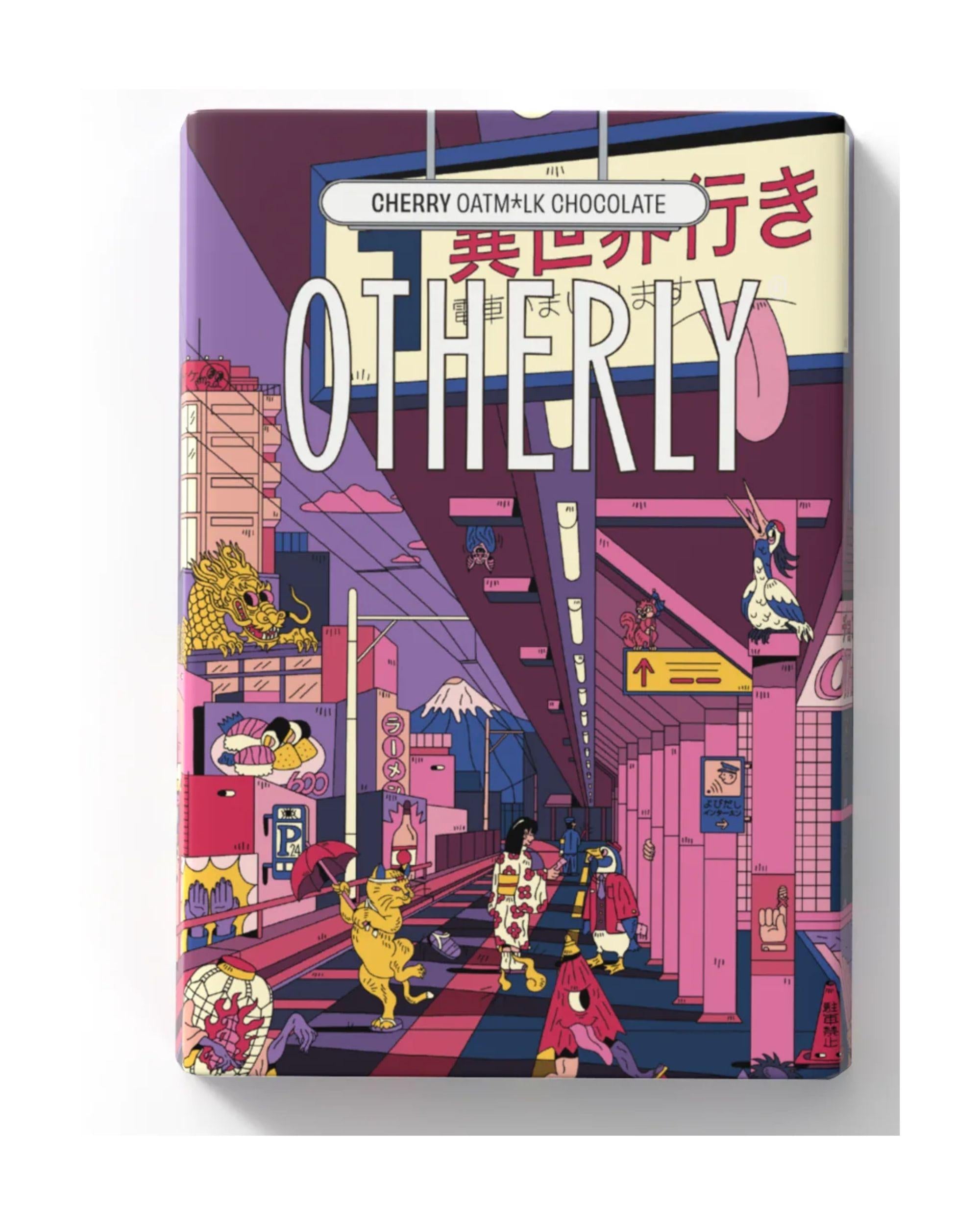 Otherly Cherry Oatm*ilk chocolate made with oatmilk and suitable for vegans