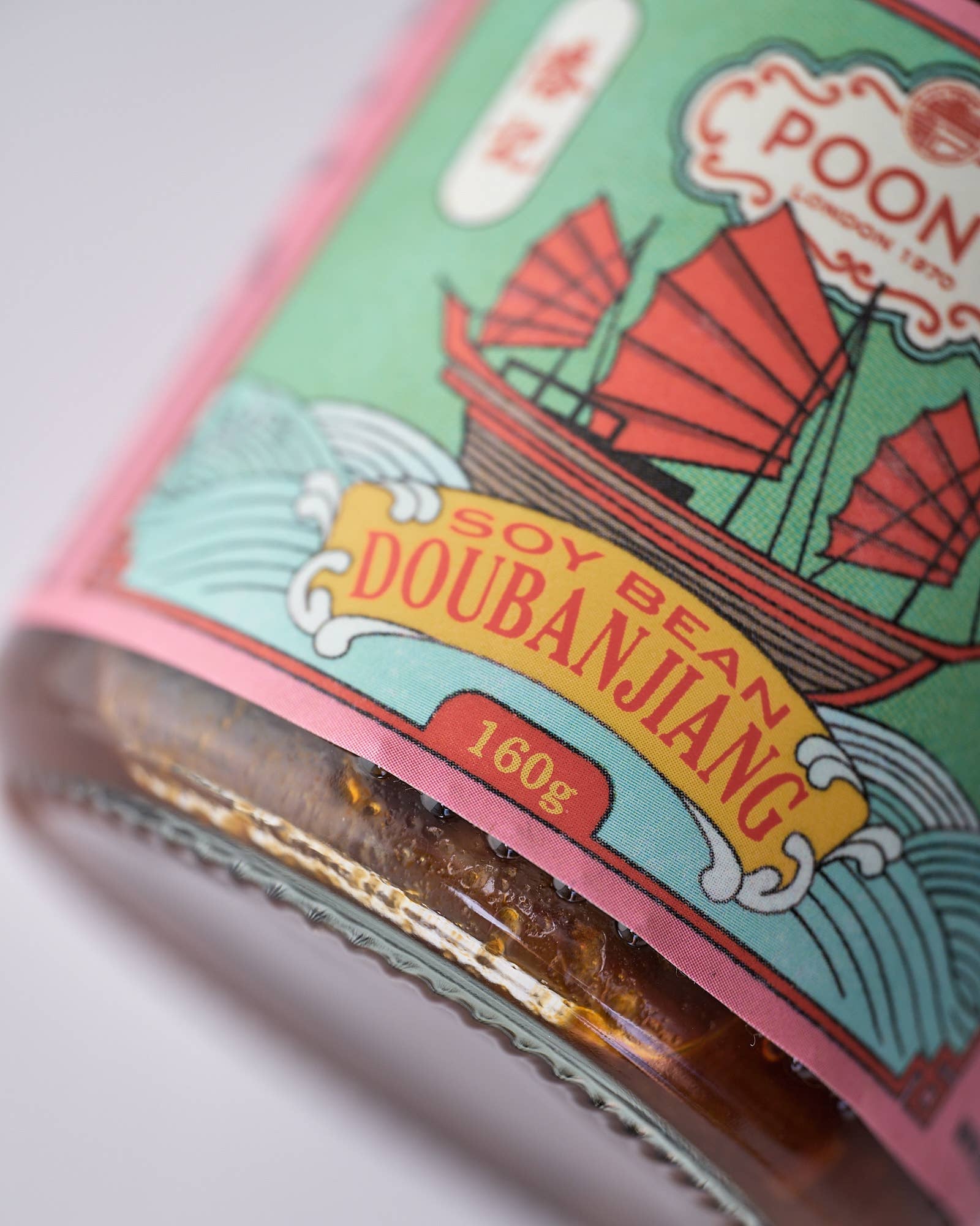 Poon's London soy bean doubanjiang, 160g jar of chilli bean paste