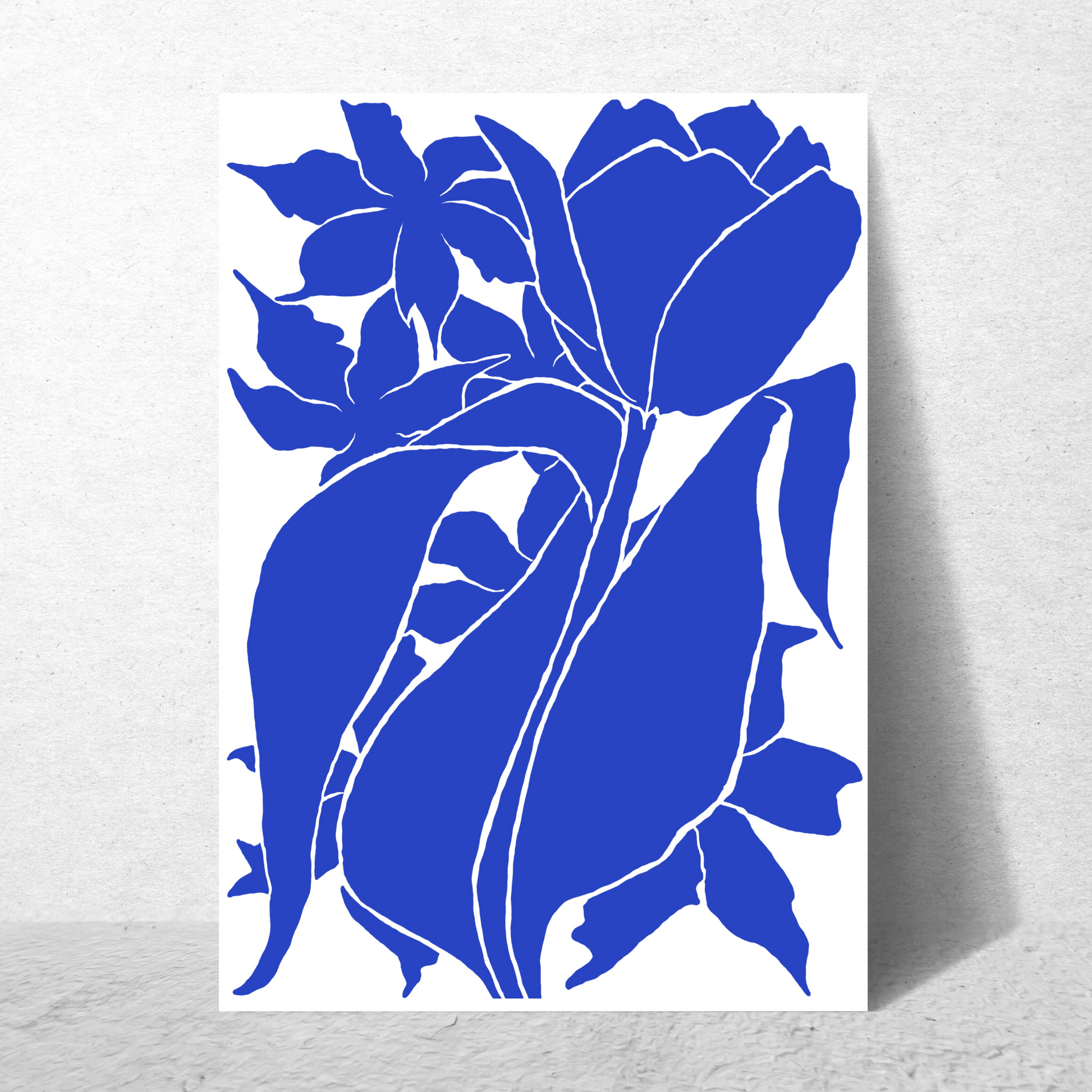 The Every Space Choose Love Flat A4 or A3 print in blue by Babes and Botanicals 