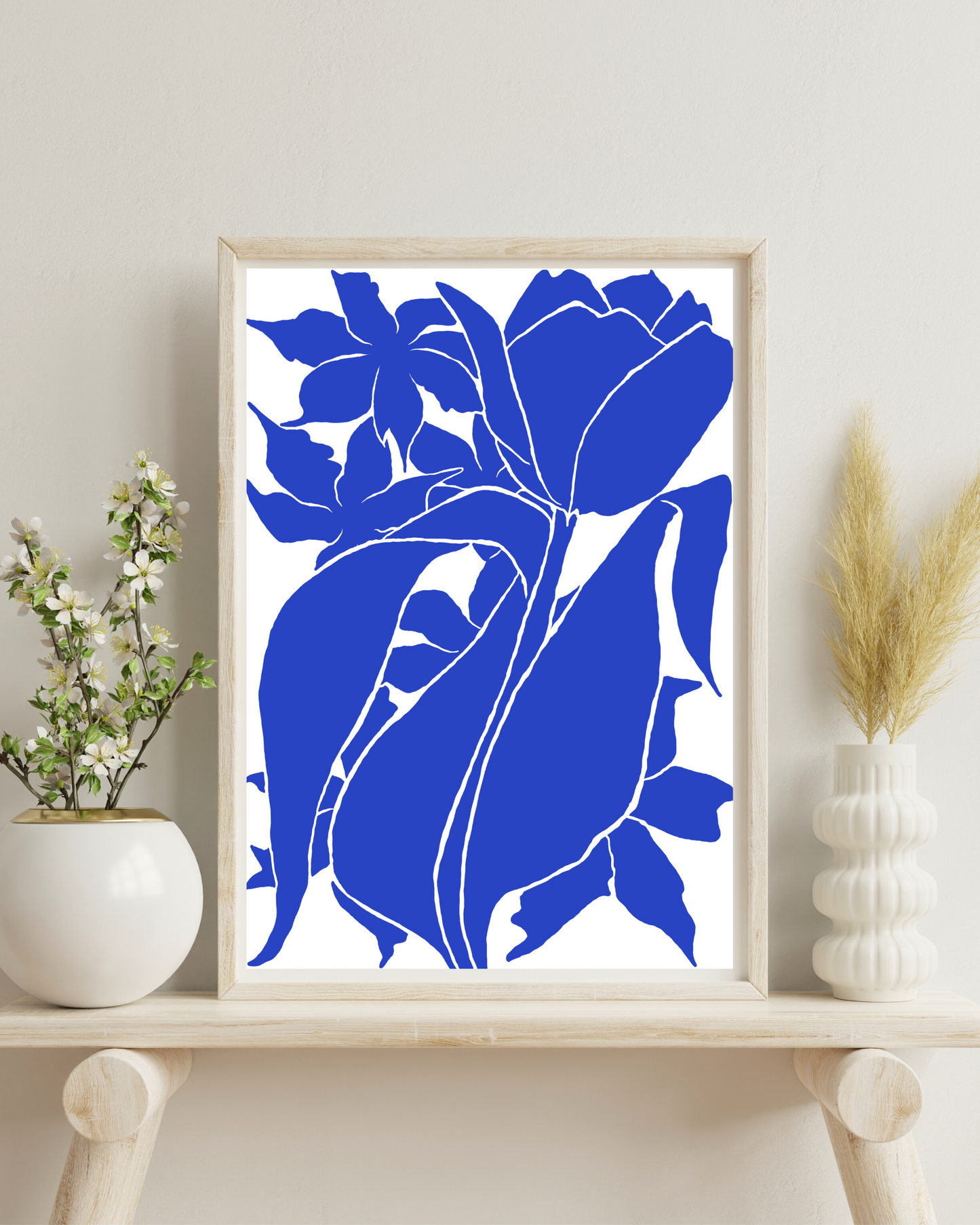The Every Space Choose Love Flat A4 print in blue by Babes and Botanicals 