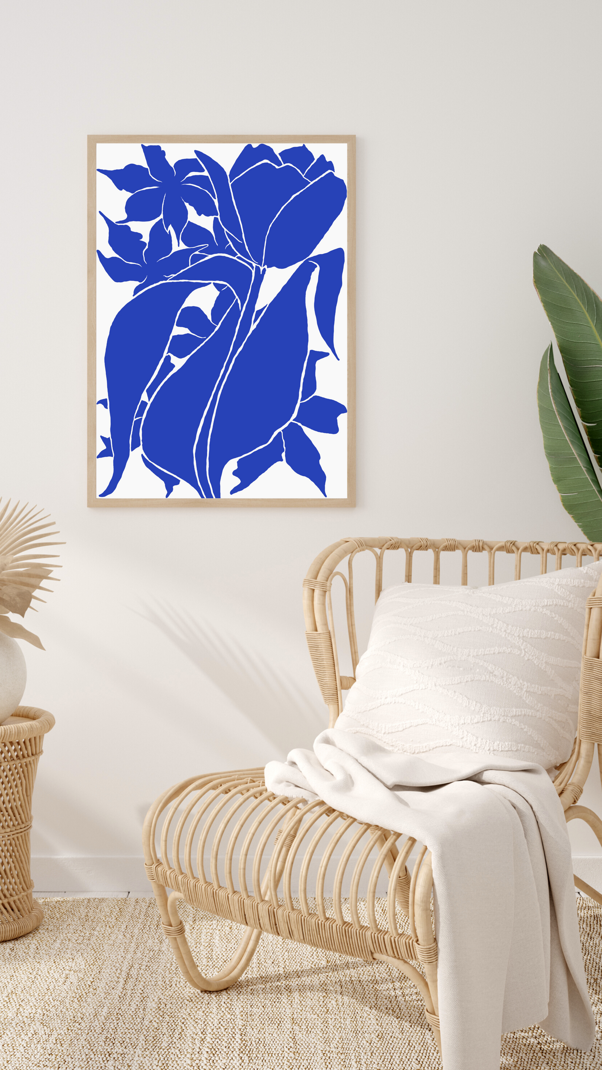 The Every Space Choose Love Flat A3 print in blue by Babes and Botanicals 
