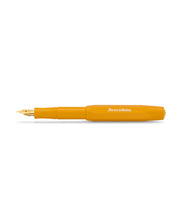 kaweco fine nib fountain pen in honey colour against a white background