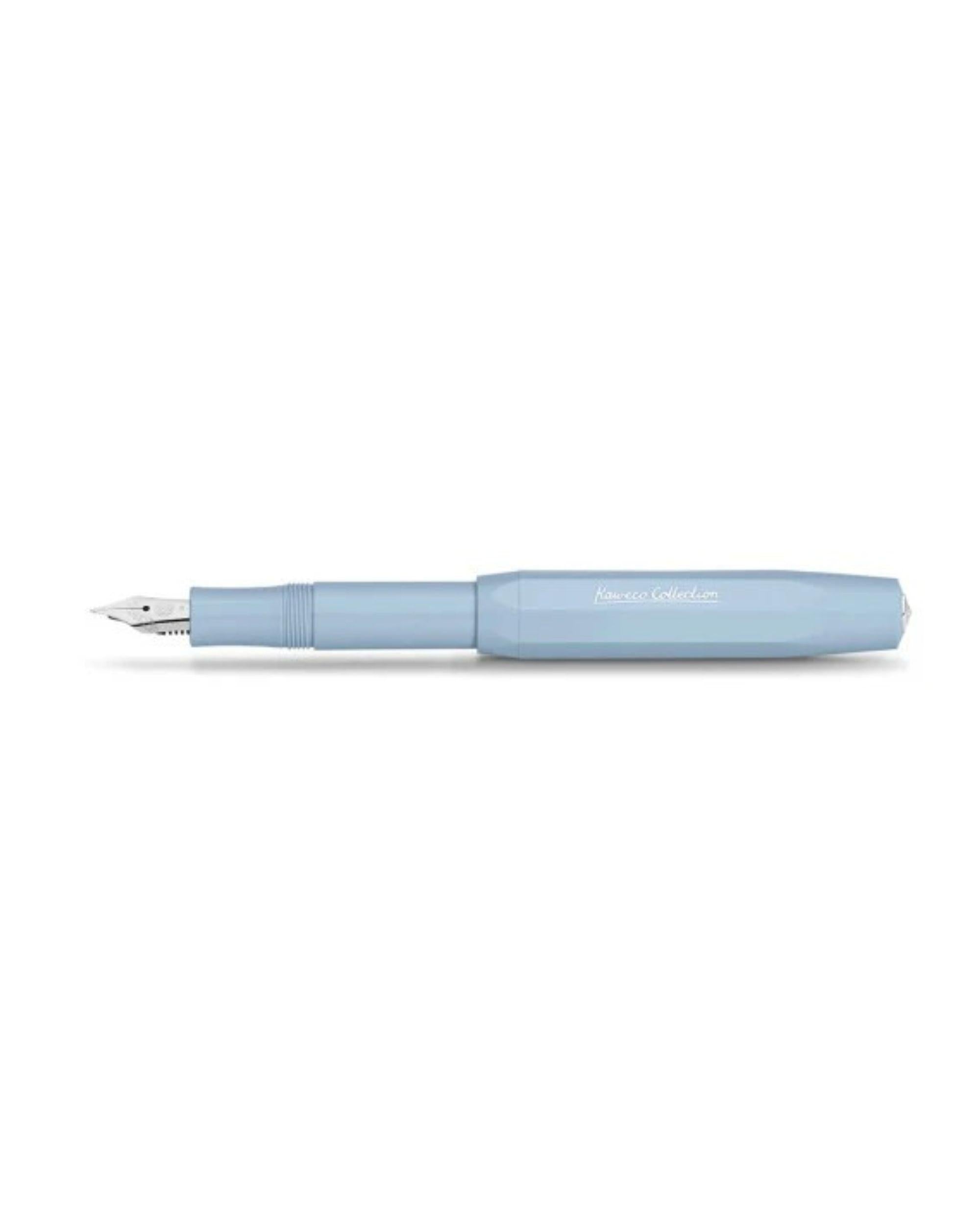 Kaweco Mellow Blue Fountain pen against a white background