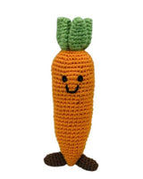 Crochet Carrot Baby Rattle | Organic Cotton, Fair Trade