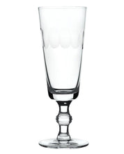 The Vintage List crystal champagne flutes, lens design, set of four