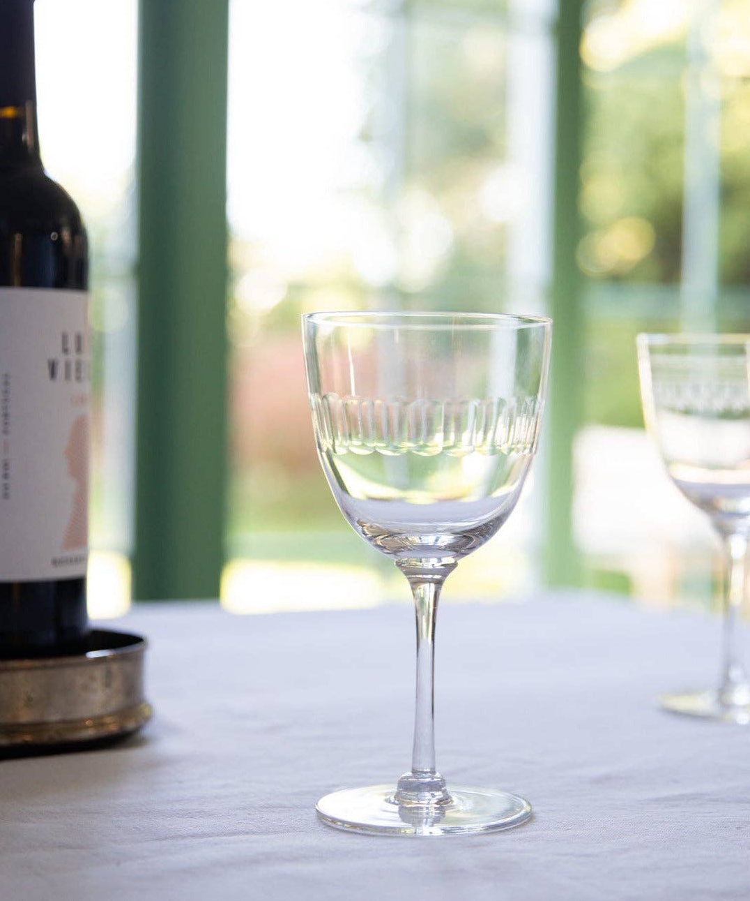 The Vintage List crystal wine glasses, lens design, set of six