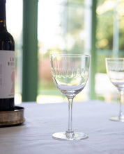 The Vintage List crystal wine glasses, lens design, set of six