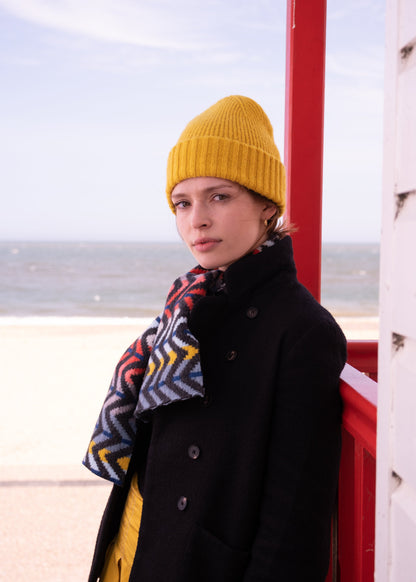 Small Zig Zag Scarf in Sea Coral