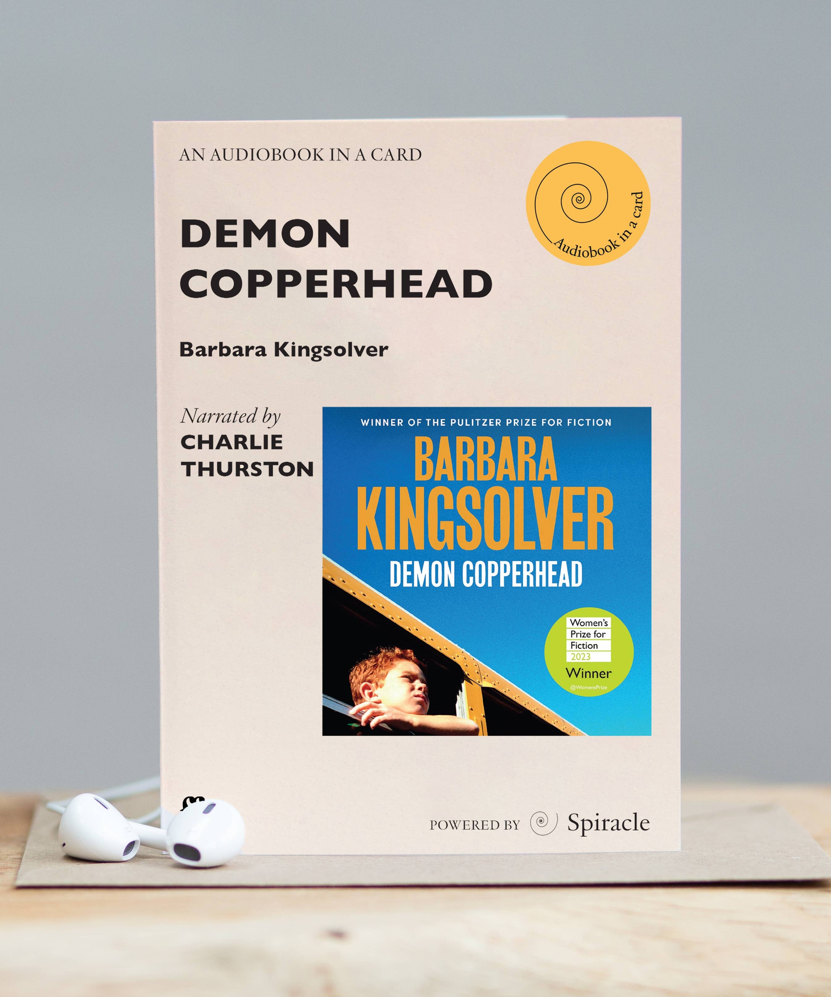 Spiracle Audiobook in a Card, Demon Copperhead by Barbara Kingsolver