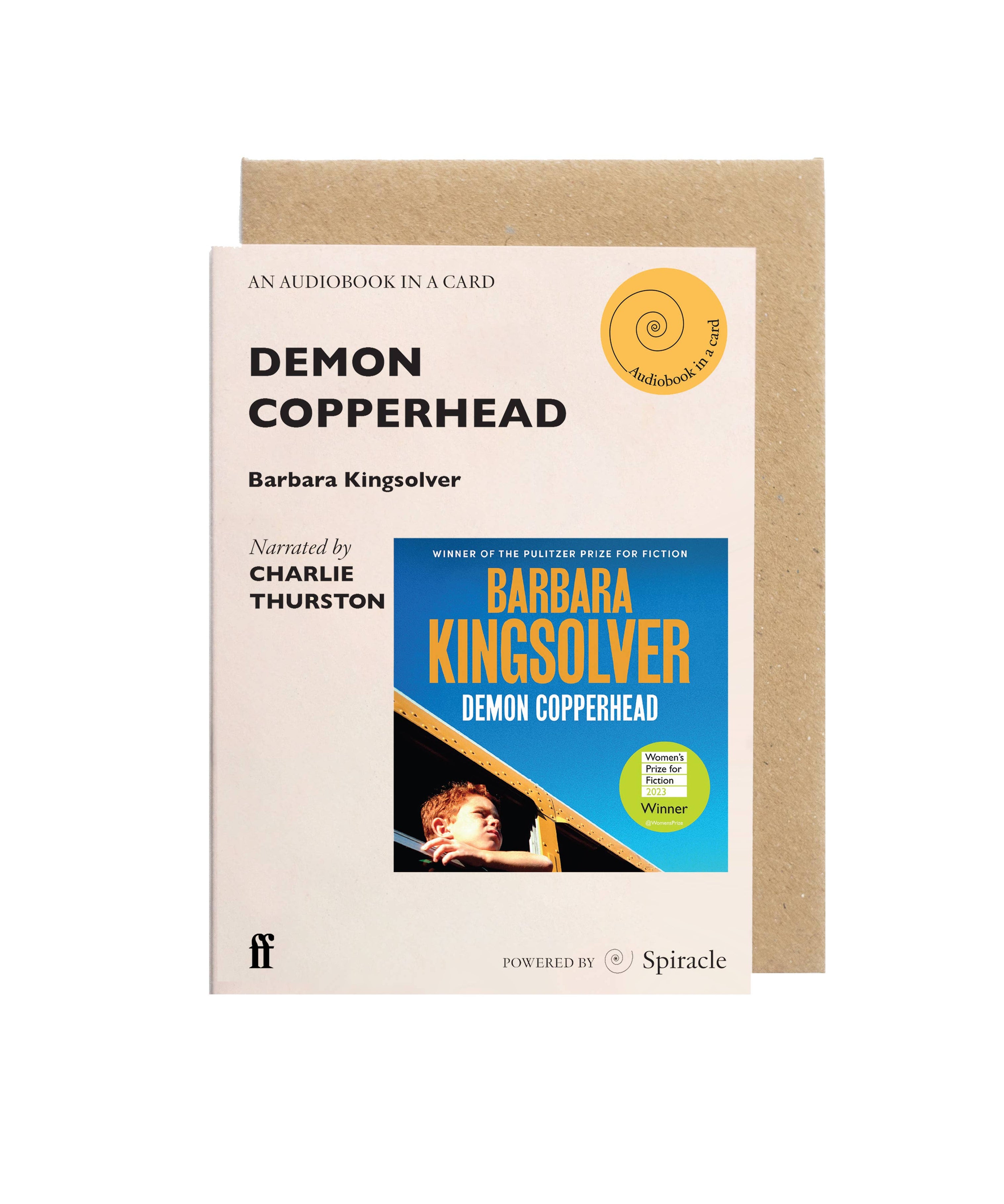 Spiracle Audiobook in a Card, Demon Copperhead by Barbara Kingsolver