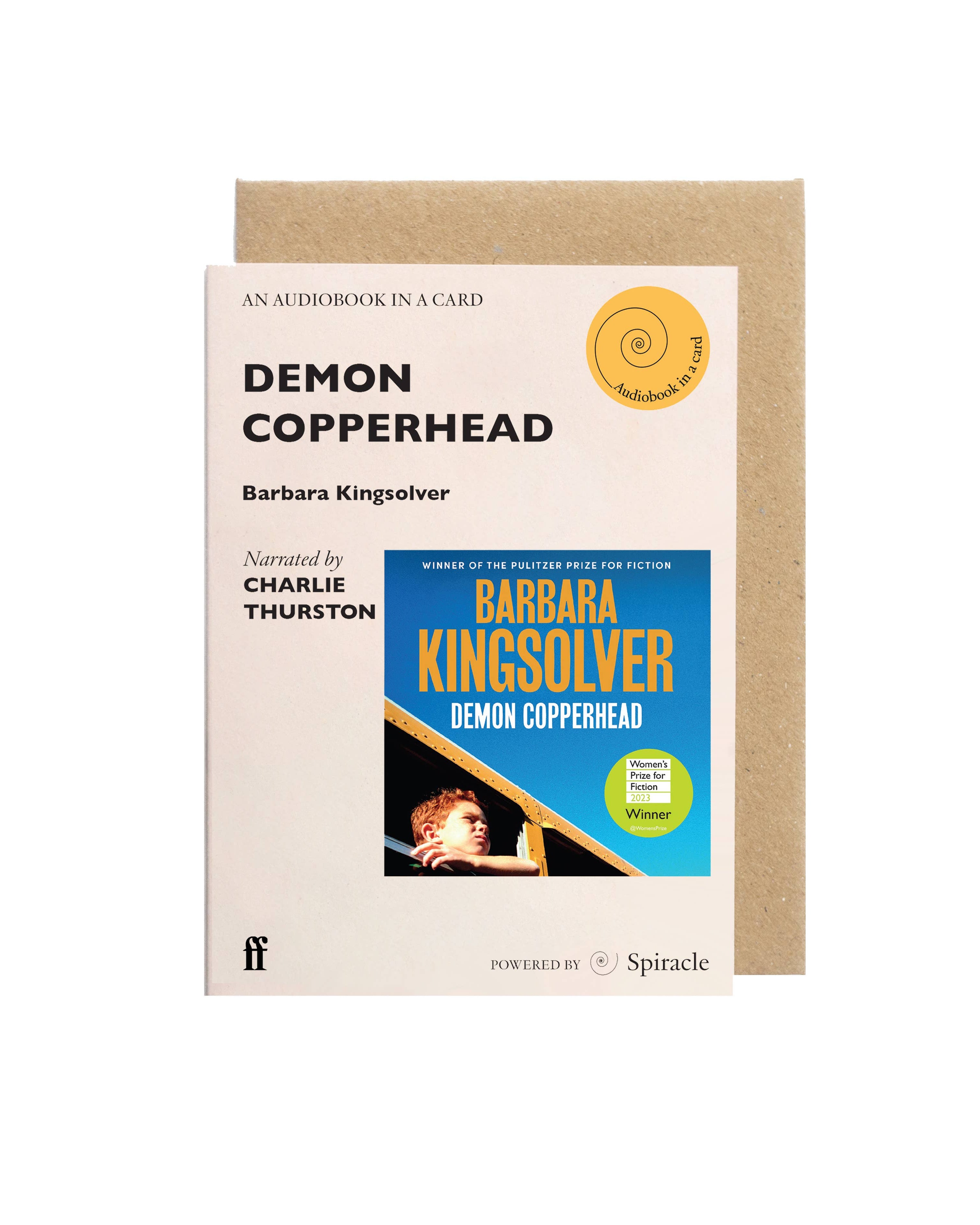 Spiracle Audiobook in a Card, Demon Copperhead by Barbara Kingsolver