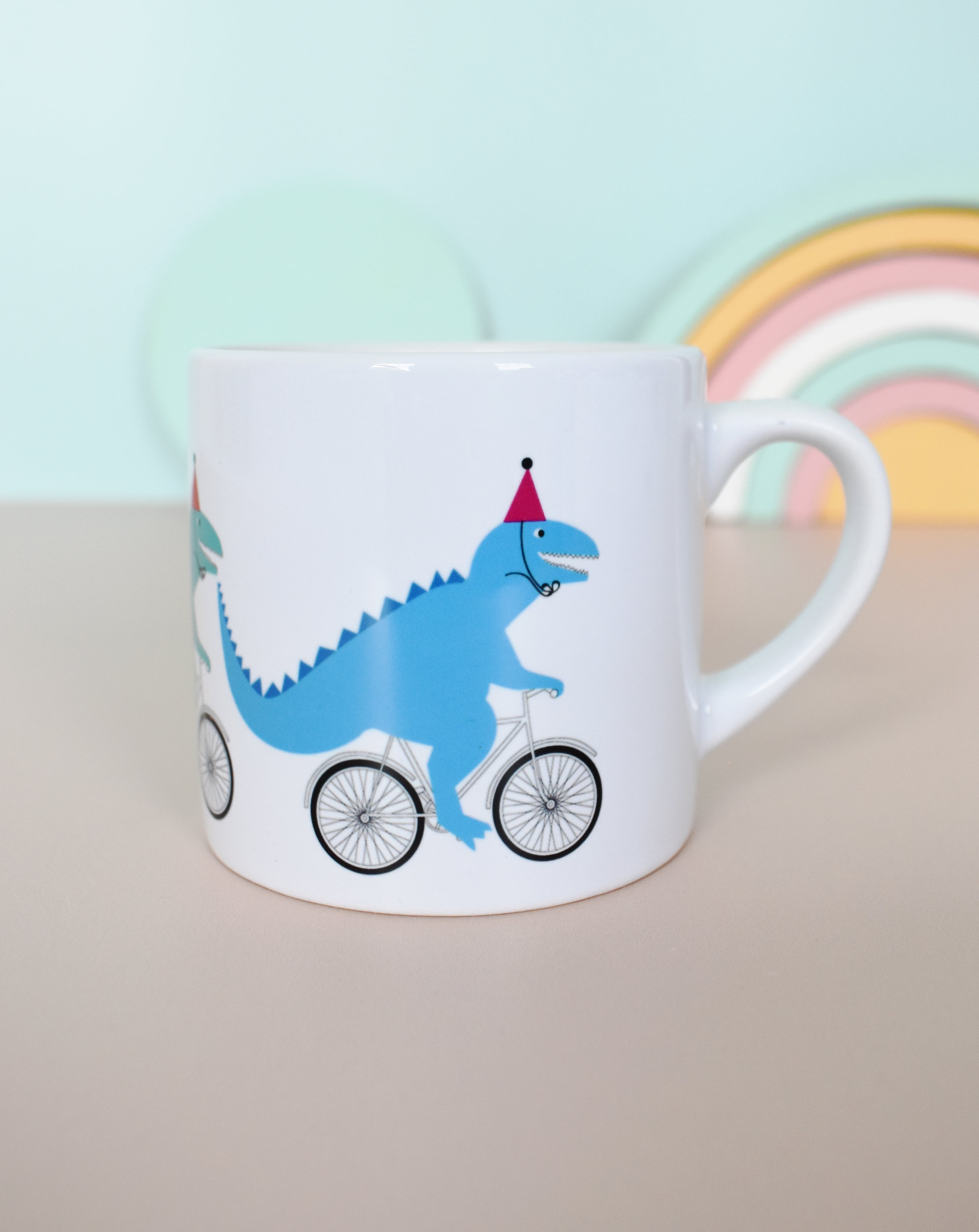 Cycling Dinosaur Children's Ceramic Mug