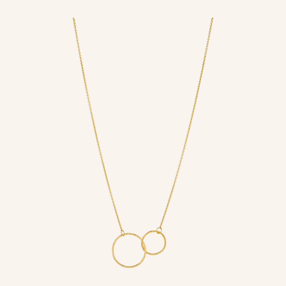 Double Plain Necklace | Gold Plated