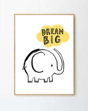 3 Dream Big Elephant Print