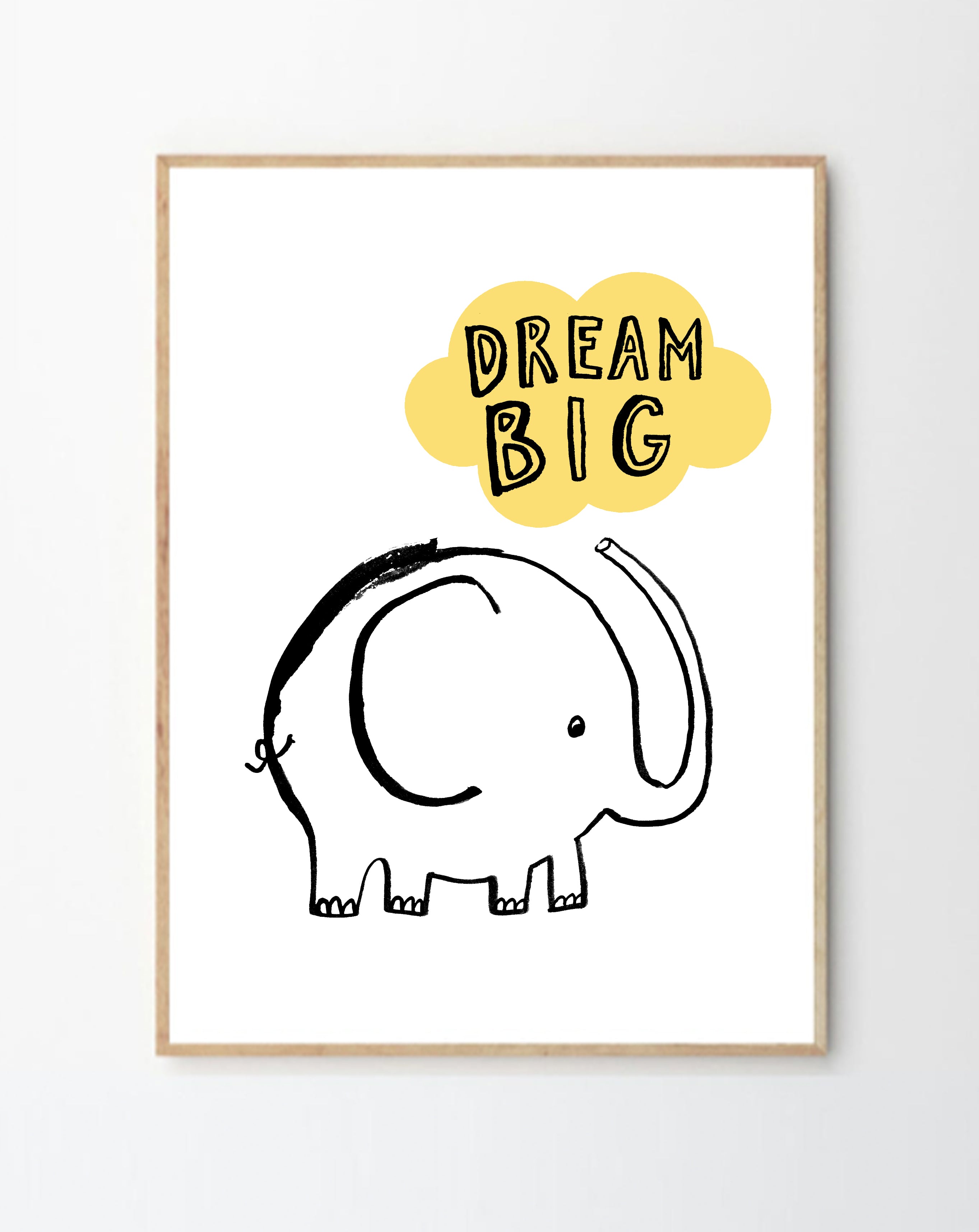 3 Dream Big Elephant Print