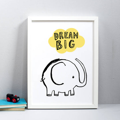 Dream Big Elephant Print