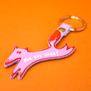 For Fox Sake Keyring | Leather