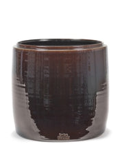 Brown ceramic planter  by Serax on a white background