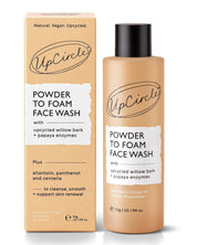 UpCircle Powder to Foam Face Wash packaging on a white background
