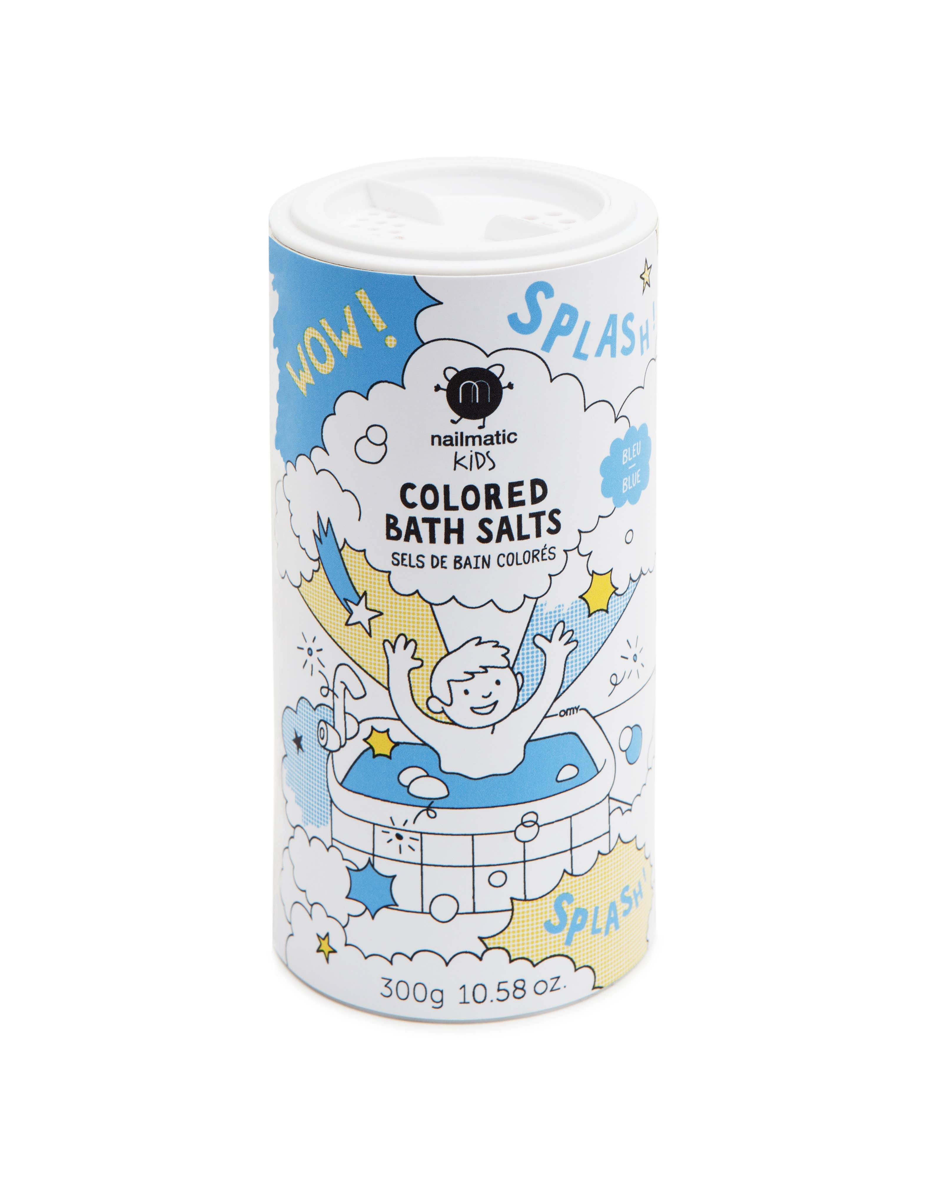 Nailmatic foaming bath salts, blue, 250g pot