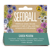The Every Space Garden Mini-Meadow with 3 biodegradable, compostable bamboo pots and saucers, peat-free coir discs, and 12 wildflower seed balls containing approximately 30 wildlife-friendly wildflower seeds, by Seedball