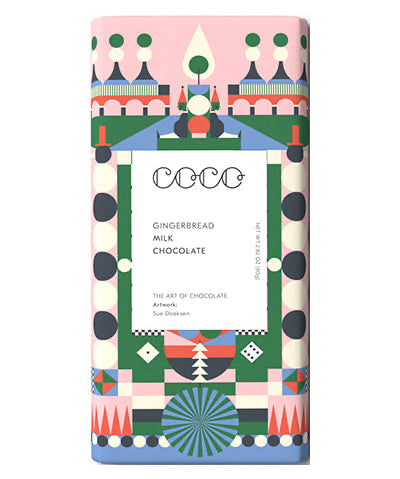Coco Chocolatier gingerbread milk chocolate bar, 80g