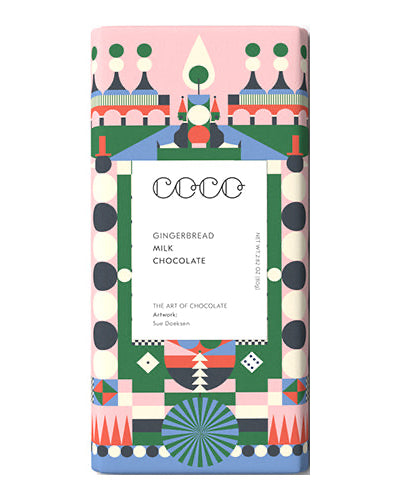 Coco Chocolatier gingerbread milk chocolate bar, 80g