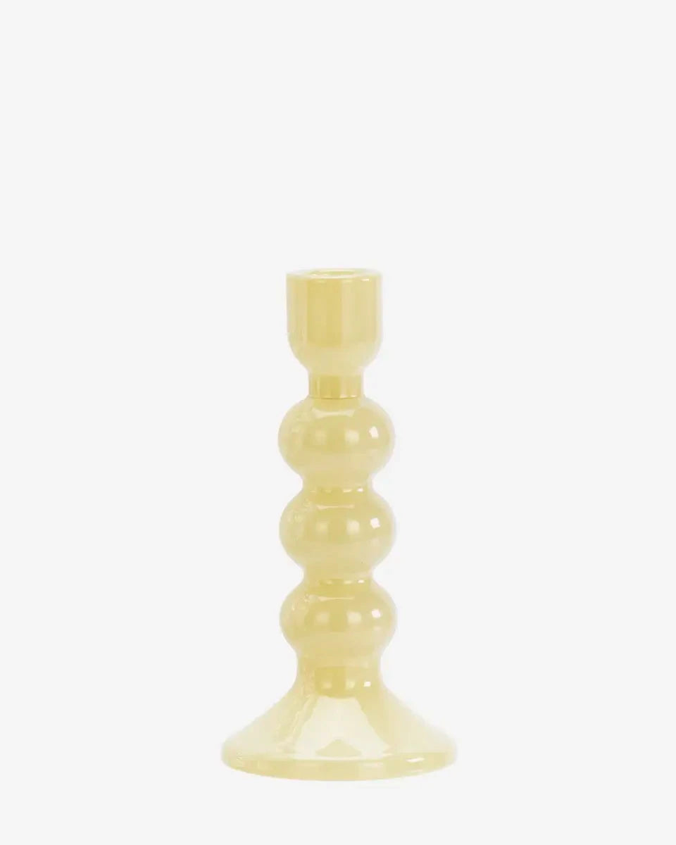 Beige candle holder on a white background
