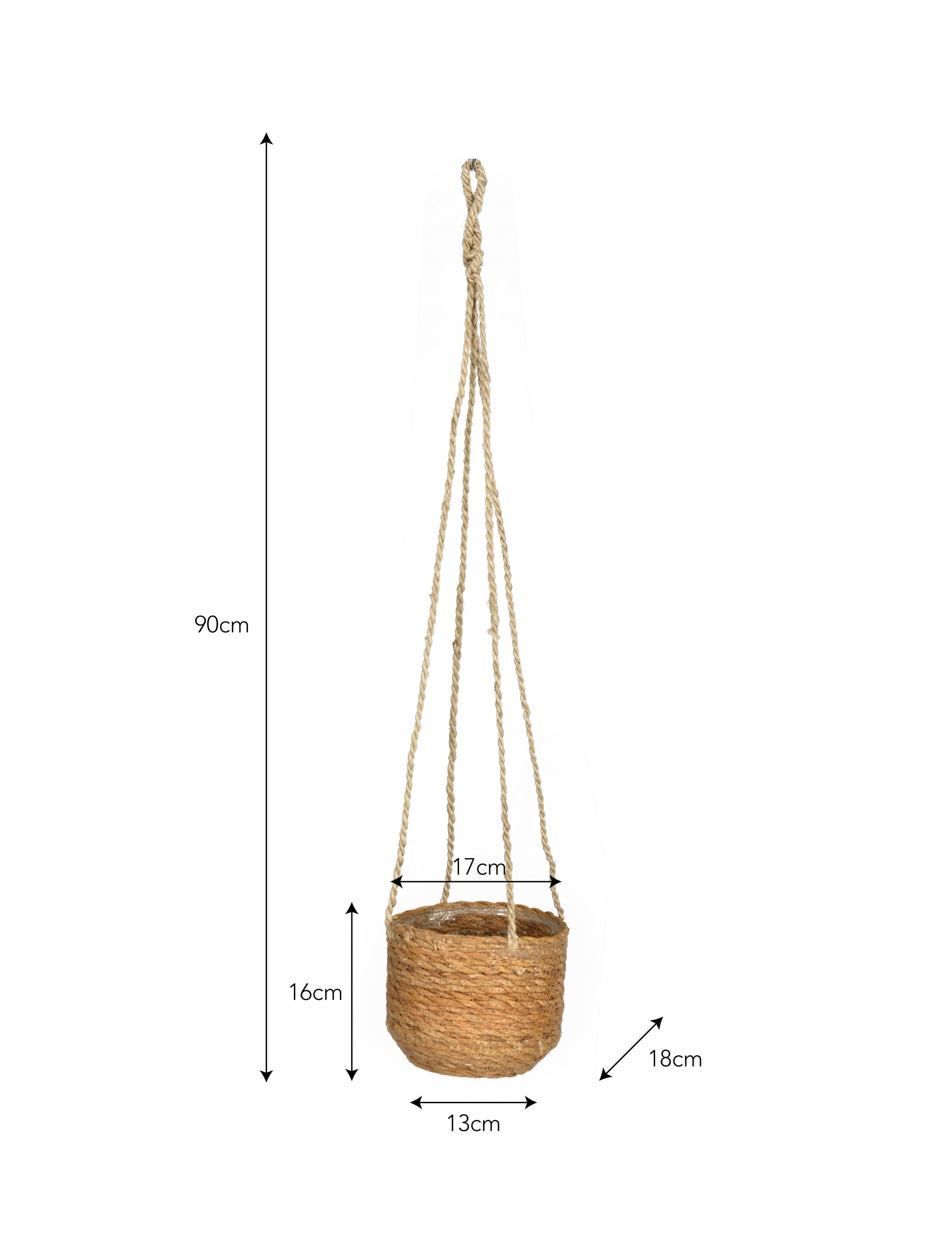 Hanging Woven Plant Pot | Ø17cm