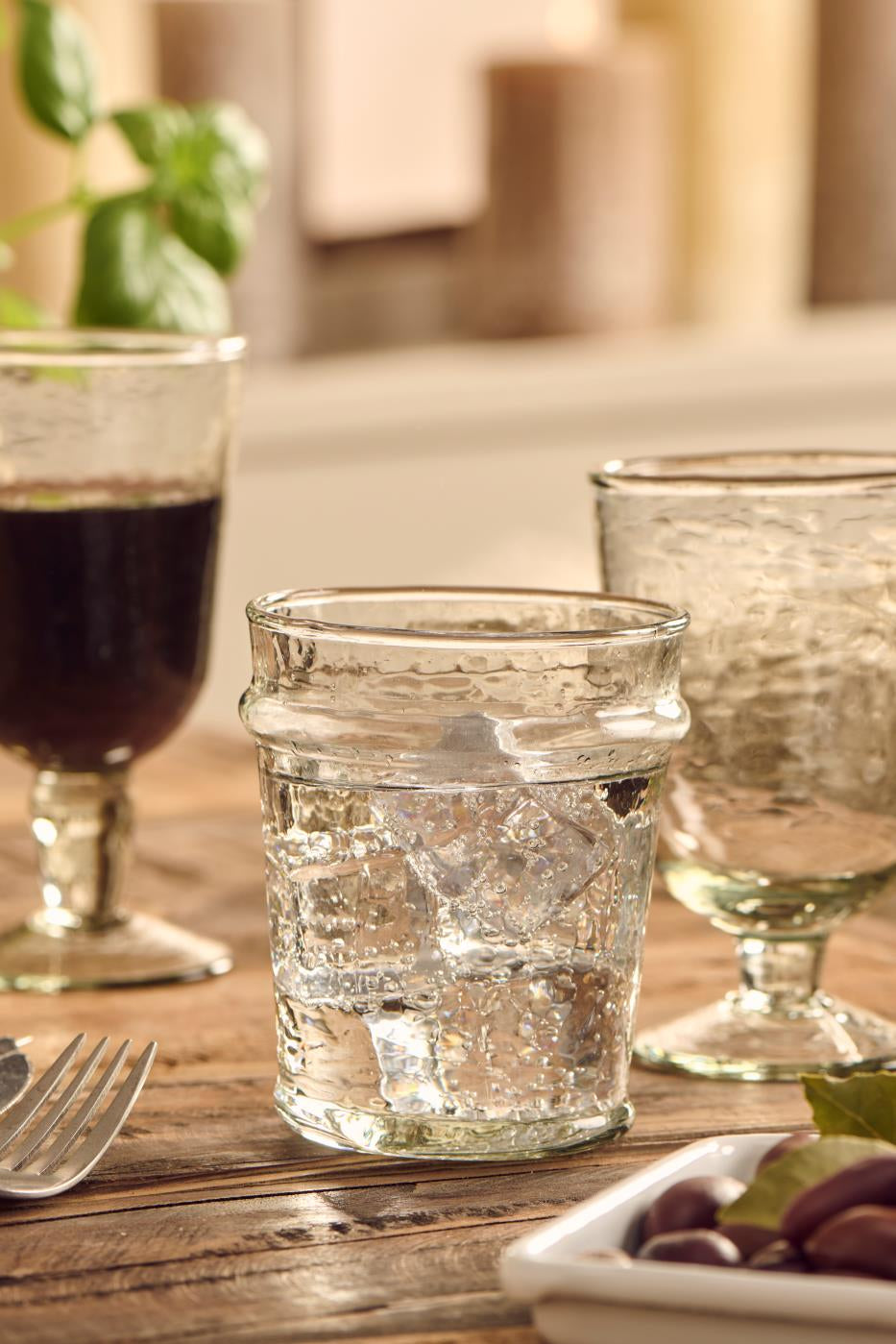 IB Laursen hand blown drinking glass, clear, sold individually