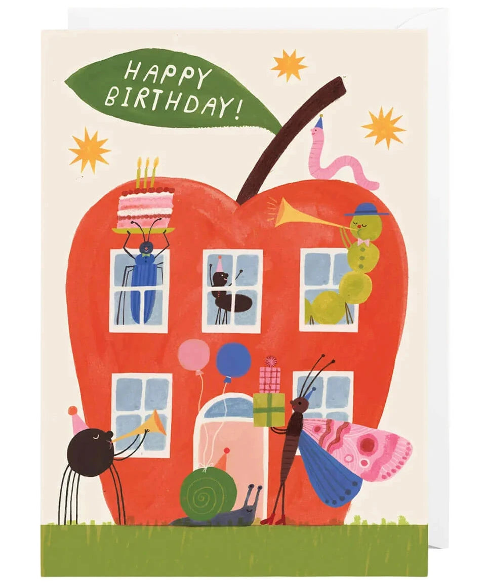 Holsen Studio Apple Party birthday greetings card