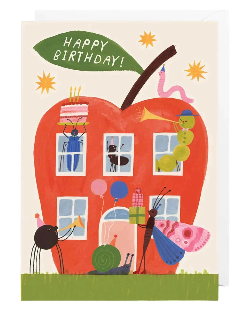 Holsen Studio Apple Party birthday greetings card