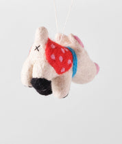 Luna, White Dog with Pink Nose